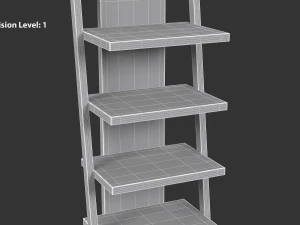Ladder Wooden Shelf 3D Model