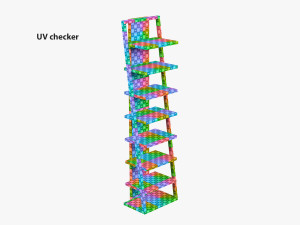 Ladder Wooden Shelf Modelo 3D