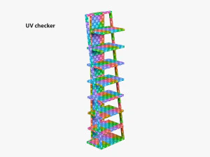 Ladder Wooden Shelf 3D Model