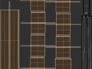 Ladder Wooden Shelf Modelo 3D