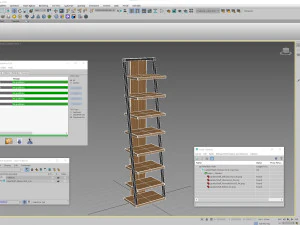 Ladder Wooden Shelf 3D Model