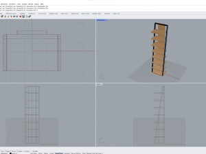 Ladder Wooden Shelf Modelo 3D