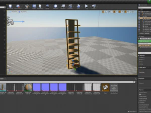 Ladder Wooden Shelf 3D Model