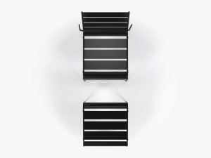 Sunbed - Black Metal Sun Lounger 3D 모델