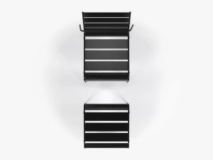 Sunbed - Black Metal Sun Lounger 3D Model