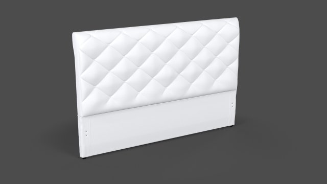 White Fabric Headboard 3Dモデル .c4d .max .obj .3ds .fbx .stl .blend 