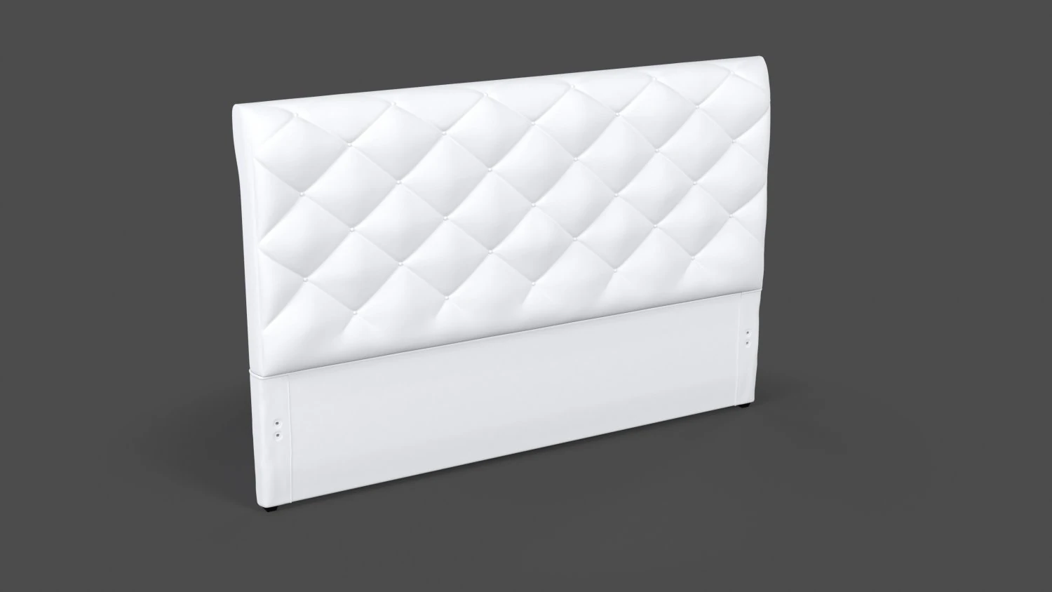 White Fabric Headboard 3D Model .c4d .max .obj .3ds .fbx .stl .blend 