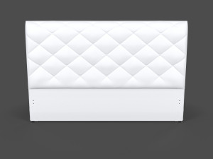 White Fabric Headboard 3Dモデル