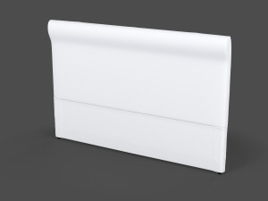 White Fabric Headboard 3Dモデル
