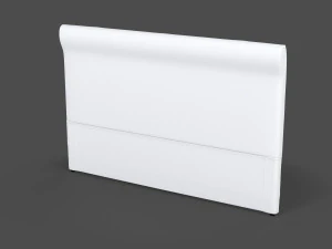 White Fabric Headboard 3D Model