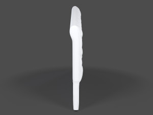 White Fabric Headboard 3Dモデル