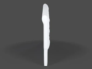 White Fabric Headboard 3D Model