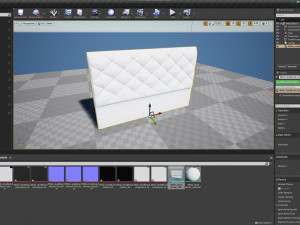 White Fabric Headboard 3Dモデル