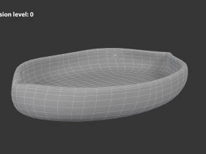 Boat Shaped Bowl 3D Model