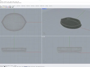 Boat Shaped Bowl 3D Model