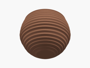 Terracotta Striped Clay Pot 3Dモデル