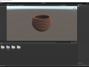 Terracotta Striped Clay Pot 3Dモデル