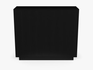 Black Wooden Cabinet 3D Модель