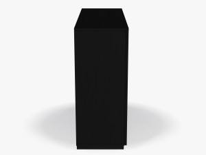 Black Wooden Cabinet 3D Модель