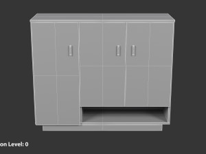 Black Wooden Cabinet 3D Модель