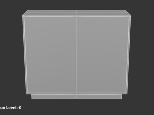 Black Wooden Cabinet 3D Модель