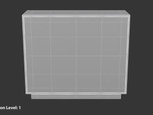 Black Wooden Cabinet 3D Модель