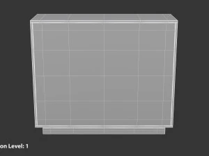 Black Wooden Cabinet 3D Model