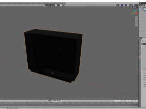 Black Wooden Cabinet 3D Model