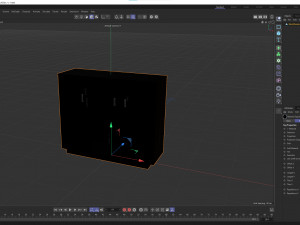 Black Wooden Cabinet 3D Модель
