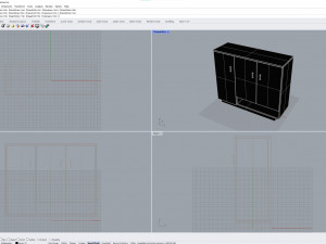 Black Wooden Cabinet 3D Модель
