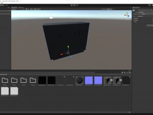 Black Wooden Cabinet 3D Model