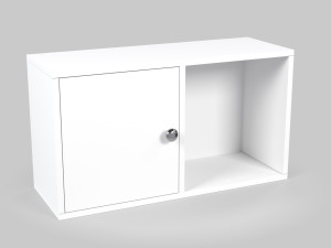 Wall Shelf with Door Modèle 3D