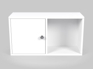 Wall Shelf with Door Modello 3D