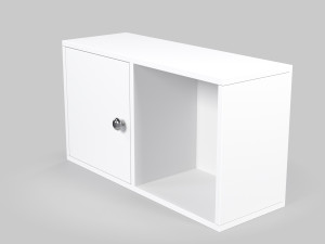 Wall Shelf with Door Modello 3D