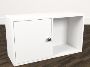 Wall Shelf with Door Modello 3D