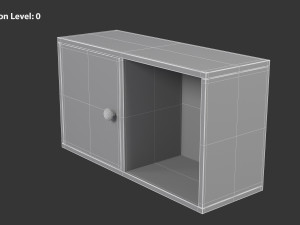 Wall Shelf with Door Modello 3D