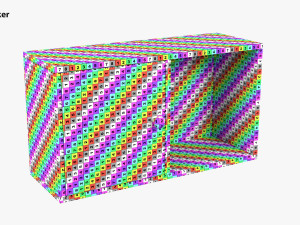 Wall Shelf with Door Modello 3D