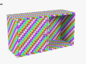 Wall Shelf with Door 3D Model