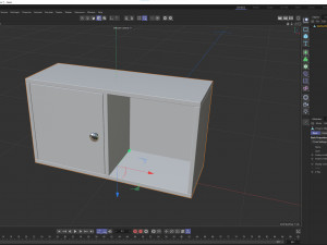 Wall Shelf with Door Modello 3D