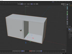 Wall Shelf with Door 3D Model