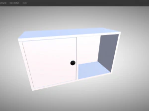 Wall Shelf with Door 3D Model