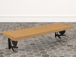 Wooden Wall Shelf with Bird Decoration 3D Model