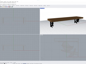 Wooden Wall Shelf with Bird Decoration 3D Model