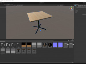 Restaurant Square Table with Metal Base and Wood Top 3D Модель