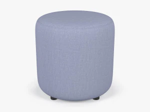 Otomana de tela redonda Modelo 3D