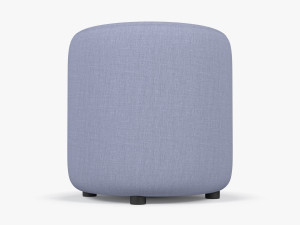 Round Fabric Ottoman 3D-Modell