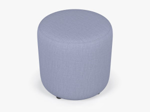 Round Fabric Ottoman 3D-Modell