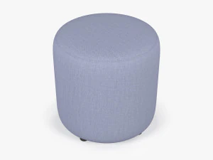 Round Fabric Ottoman 3D Model