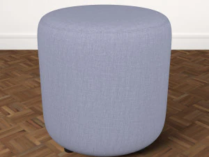 Round Fabric Ottoman 3D Model