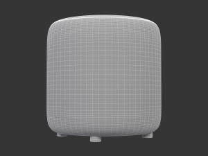 Round Fabric Ottoman 3D-Modell